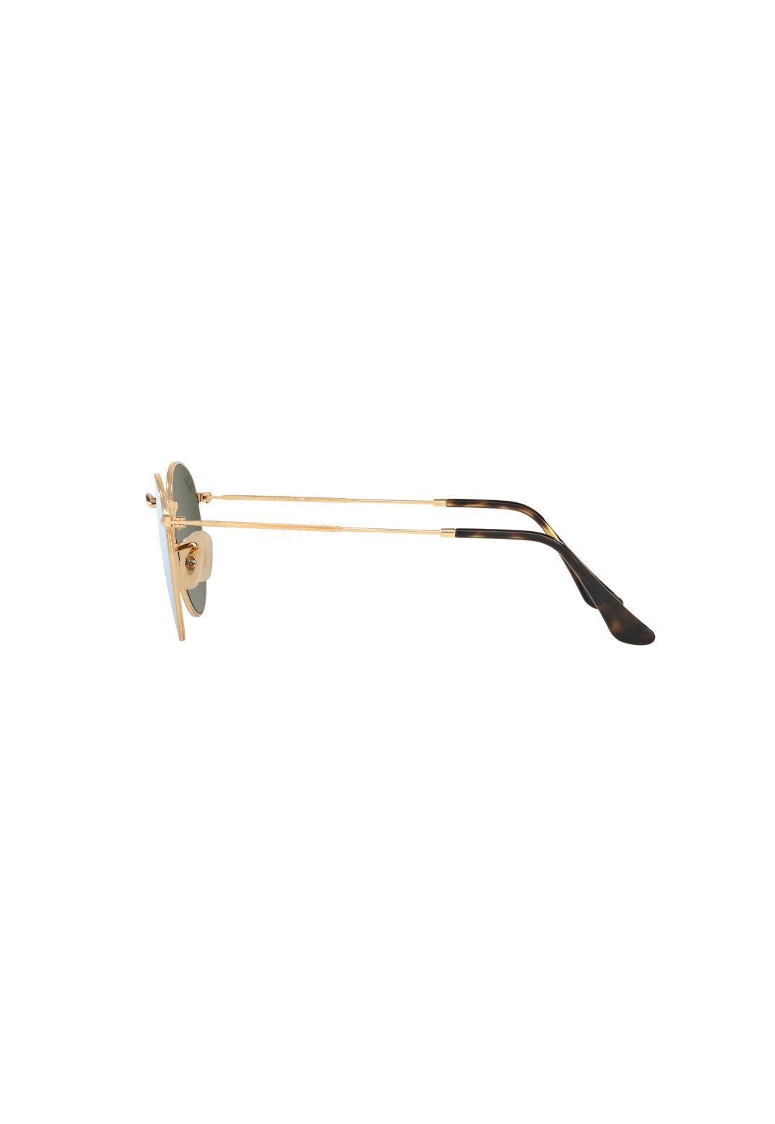 Lentes de Sol Round Metal Plateado Flash Ray-Ban-2