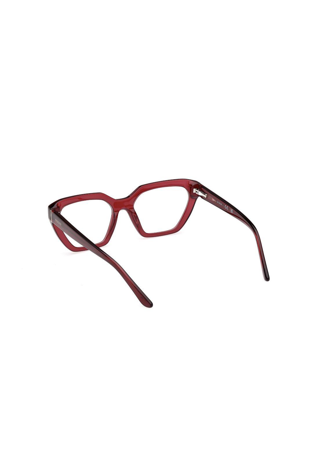 Lentes Ópticos Burdeo Brillante Guess GU50176069-3