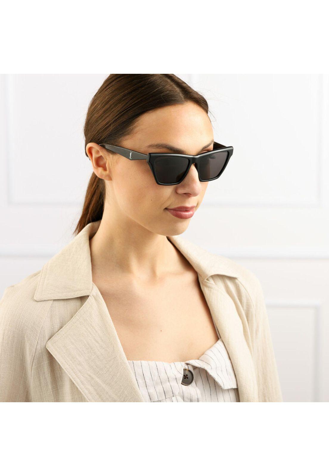 Lentes de Sol Shiny Black Saint Laurent SLM103F002-4
