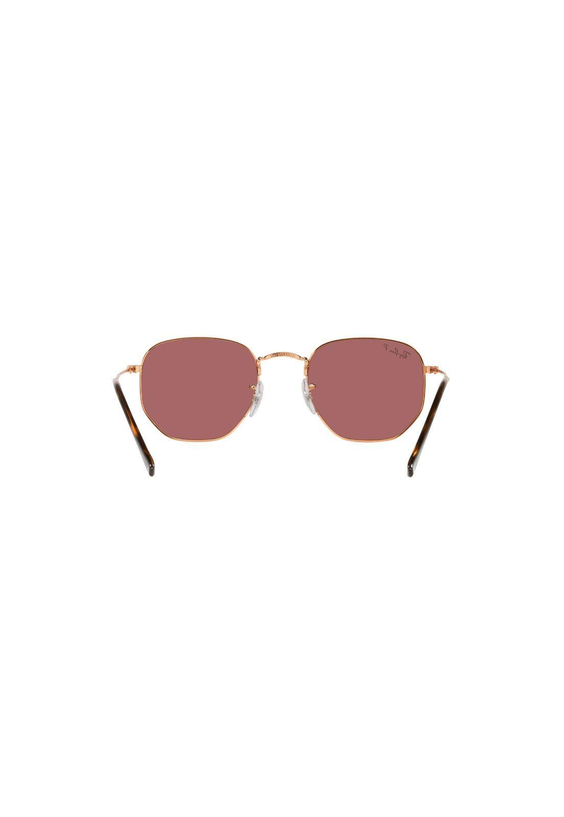 Lentes de Sol Hexagonal Oro Rosa Polarizados Ray-Ban-6