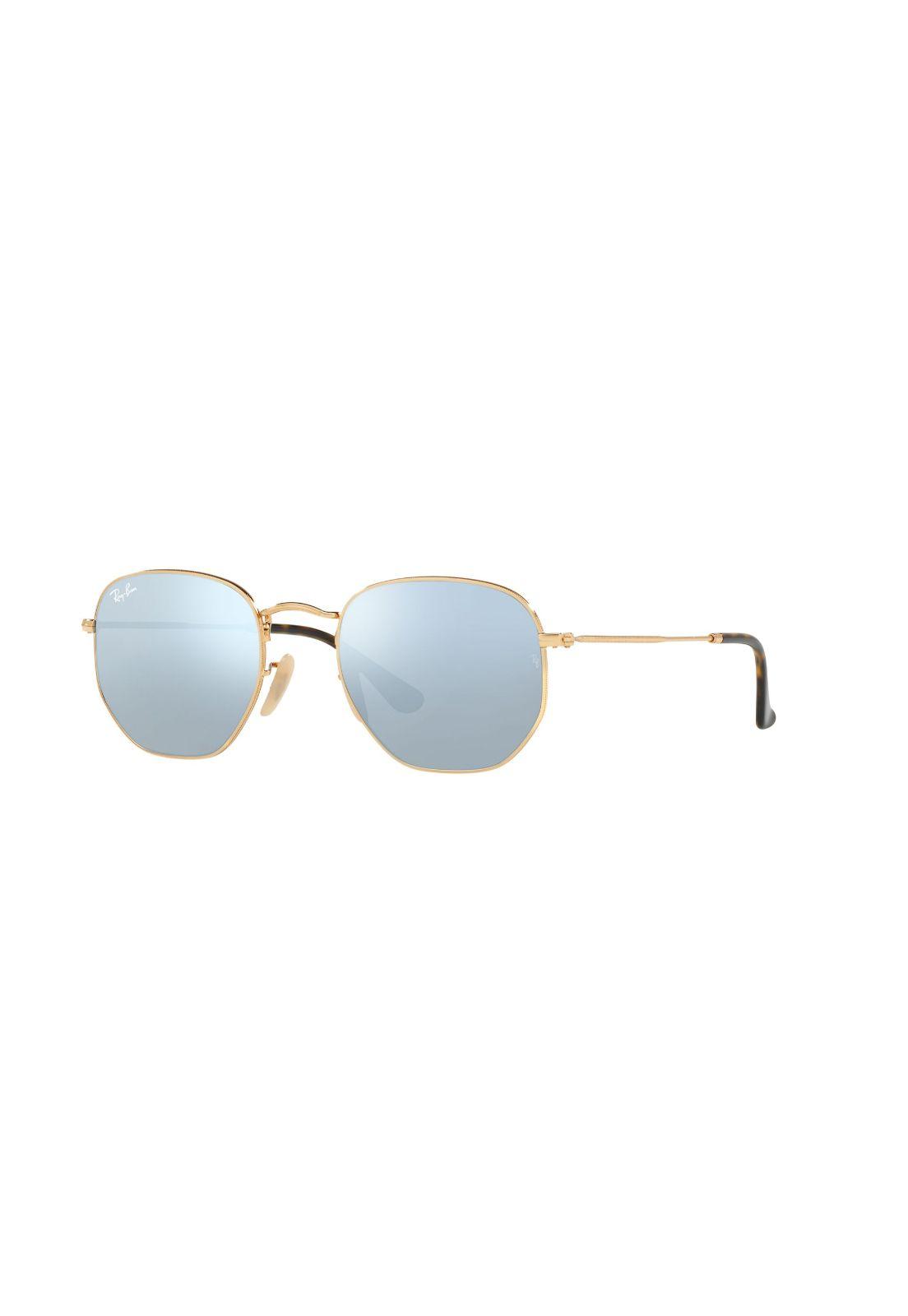 Lentes de Sol Hexagonal Plateado Flash Ray-Ban RB3548N00130-1