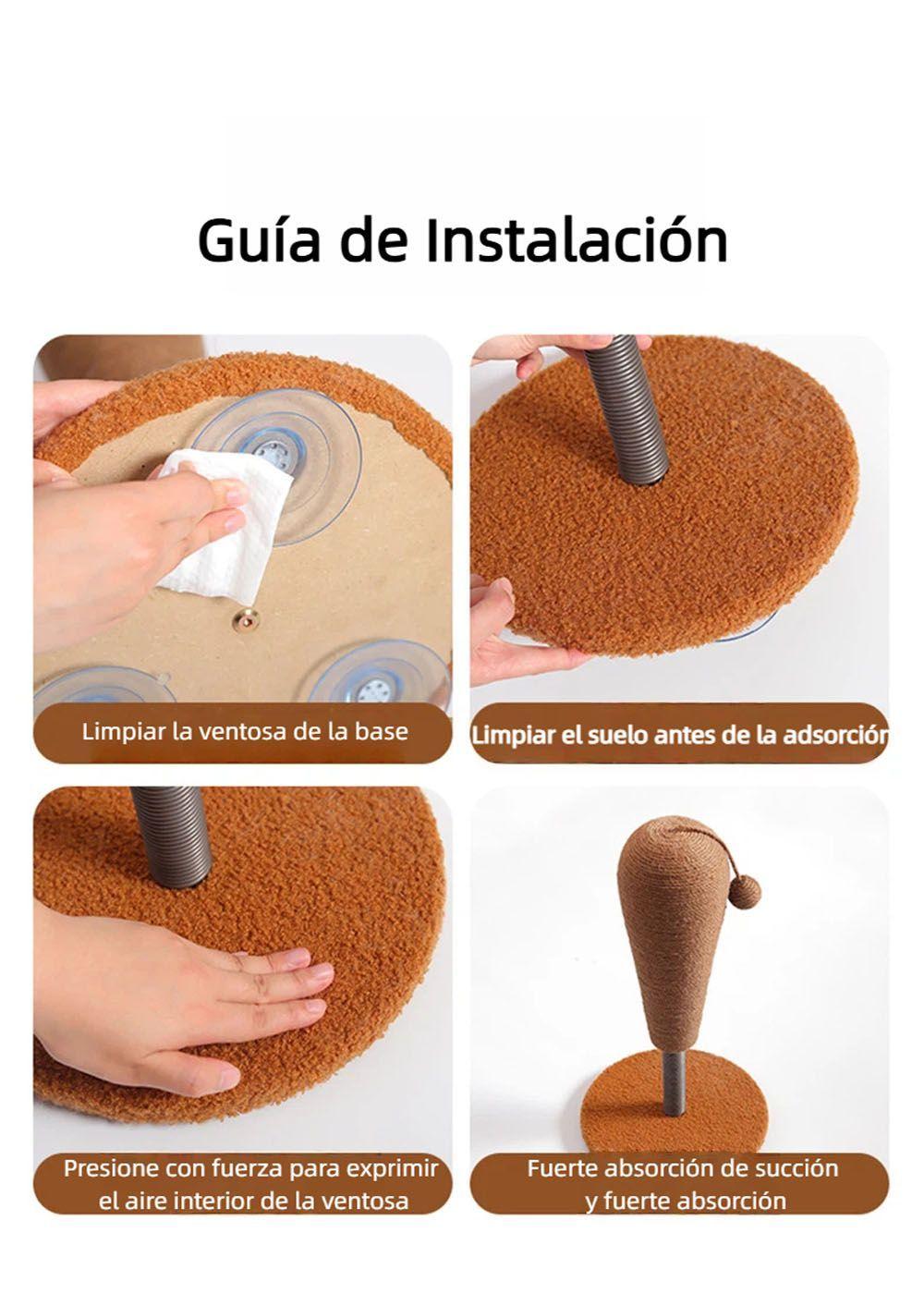 Poste Rascador Para Gato Torre De Escalada Resorte Oscilable-4