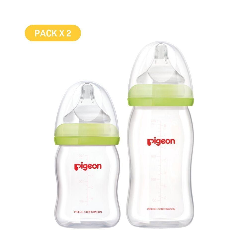 PACK PIGEON SofTouch Vidrio 1 mamadera 160ml + 1 mamadera 240ml-0