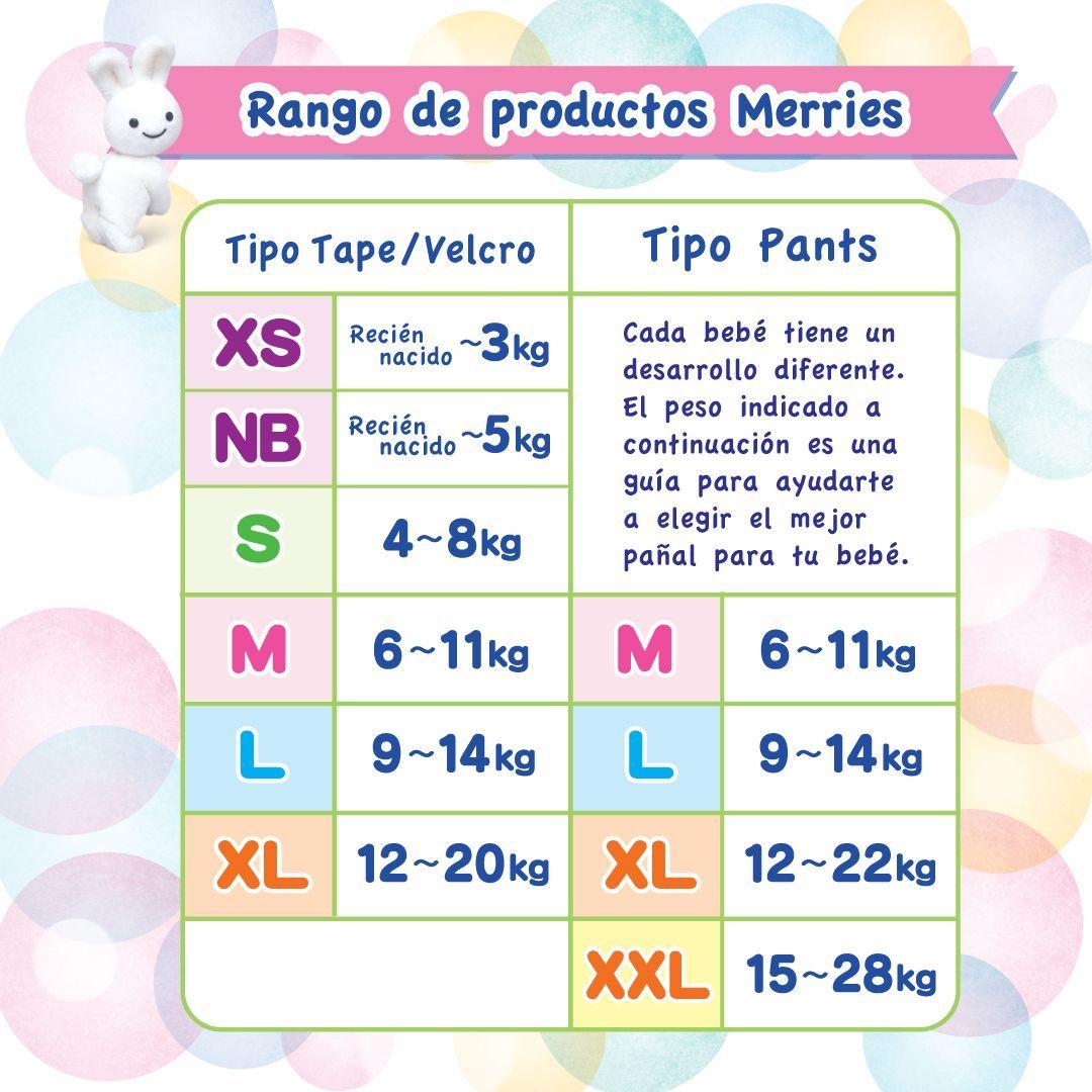 PACK PANTS MERRIES X6 TALLA M "198 PCS" (6 - 11 Kg)-2
