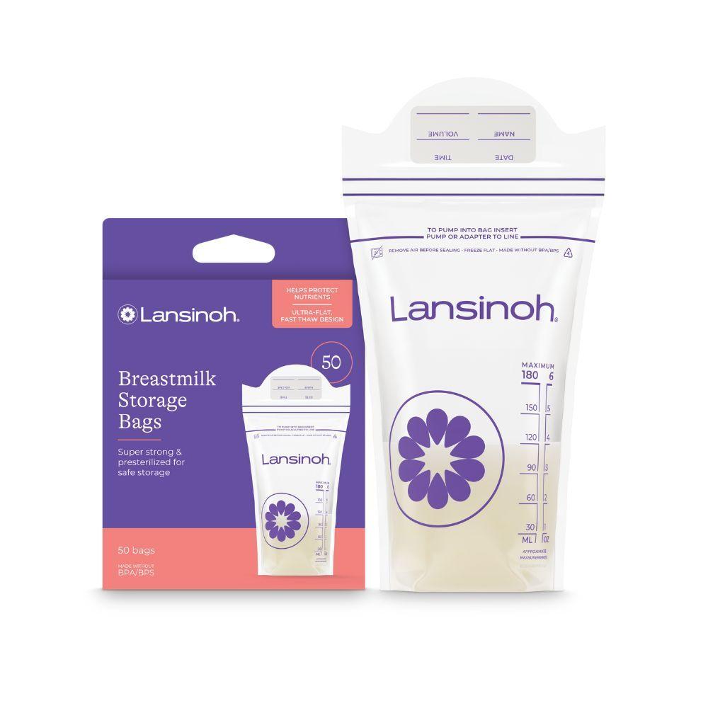 Pack Lansinoh bolsas almacenamiento + absorbentes de leche-3