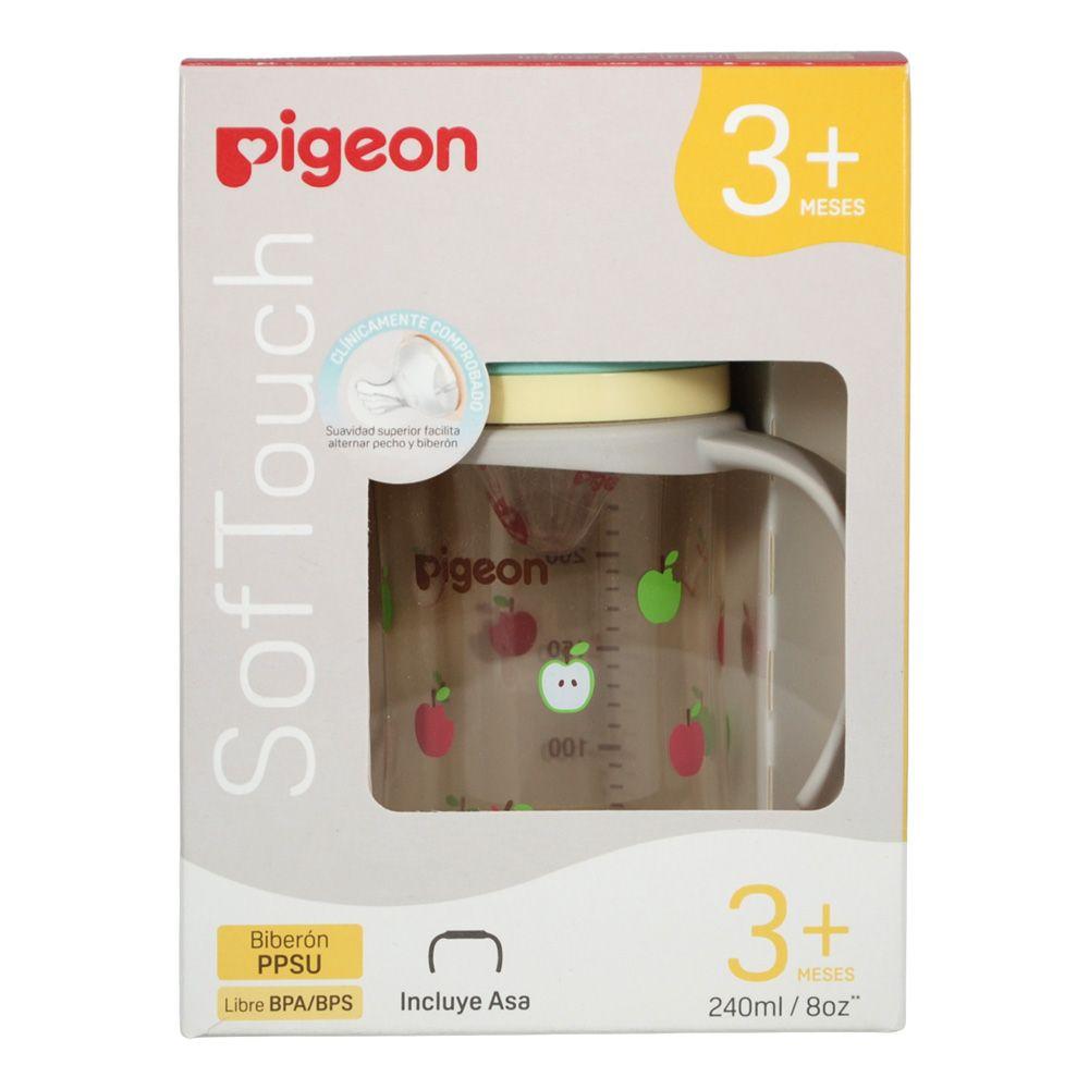 Biberon Softouch Pigeon Apple 1 con Asa 240 ML-3