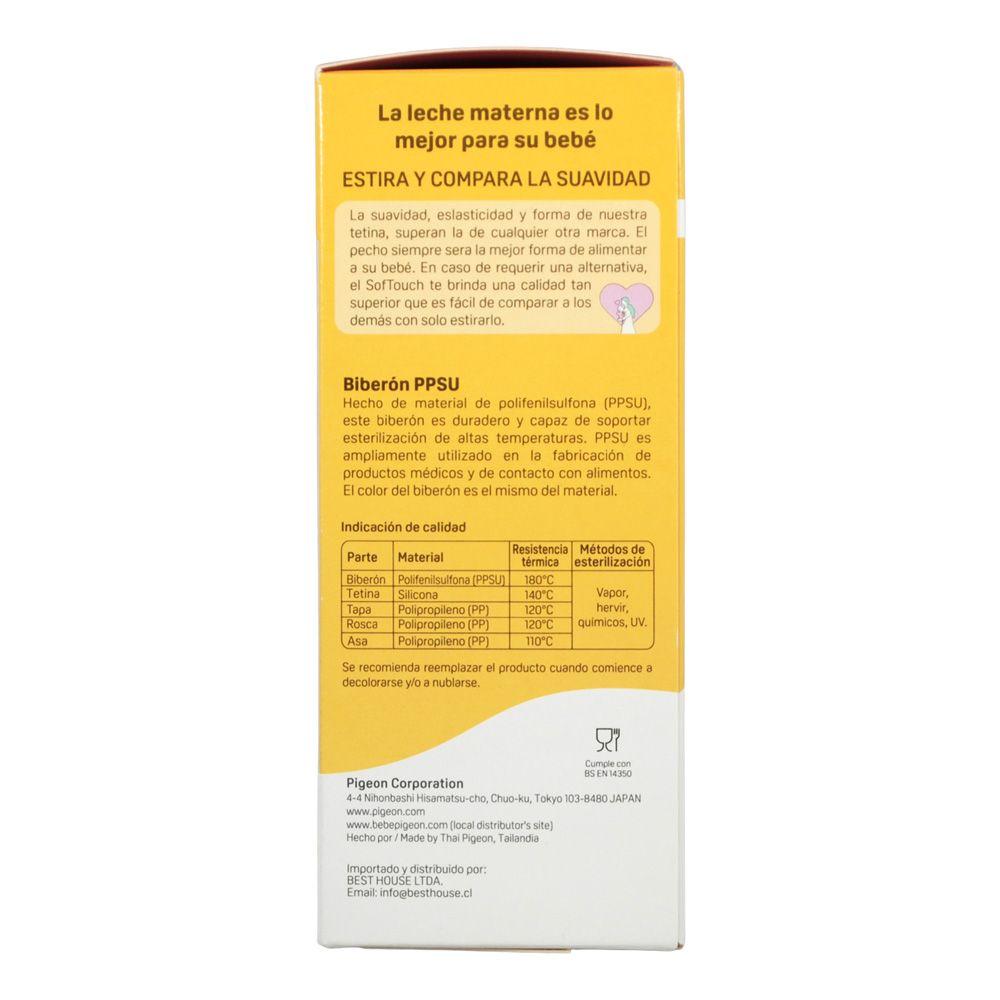 Biberon Softouch Pigeon Apple 1 con Asa 240 ML-7