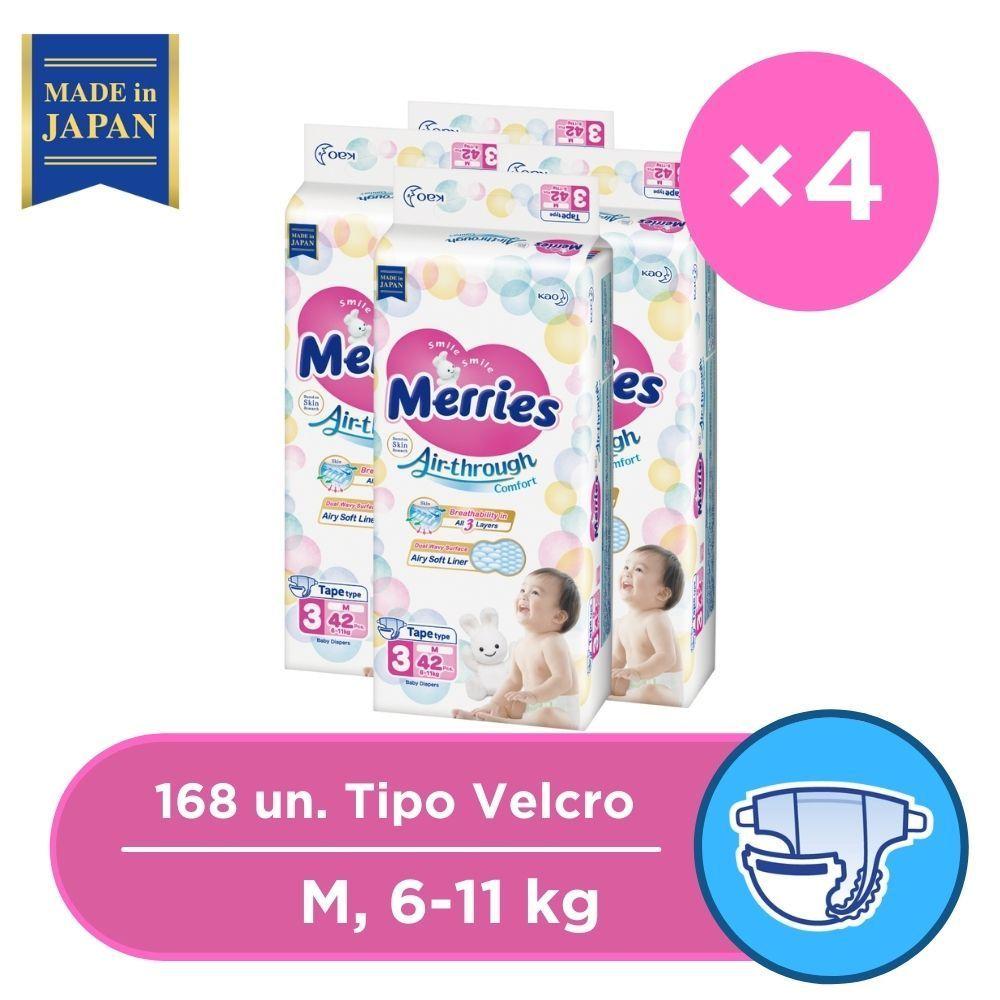PACK VELCRO MERRIES X4 TALLA M "168 PCS" (6 - 11 Kg)-0
