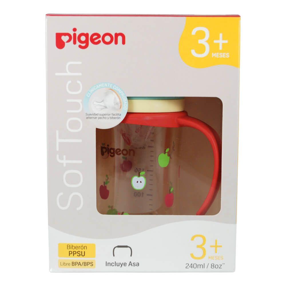 Biberon Softouch Pigeon Apple 3 con Asa 240 ML-3