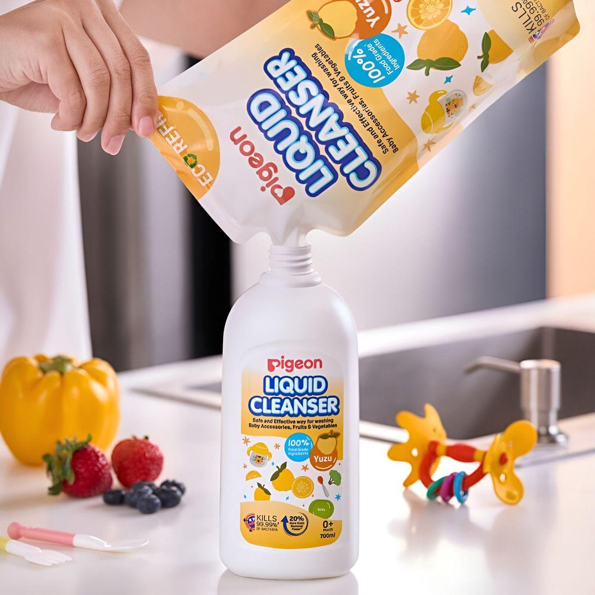 Pigeon Limpiador De Biberones Recarga 650ml Yuzu-2