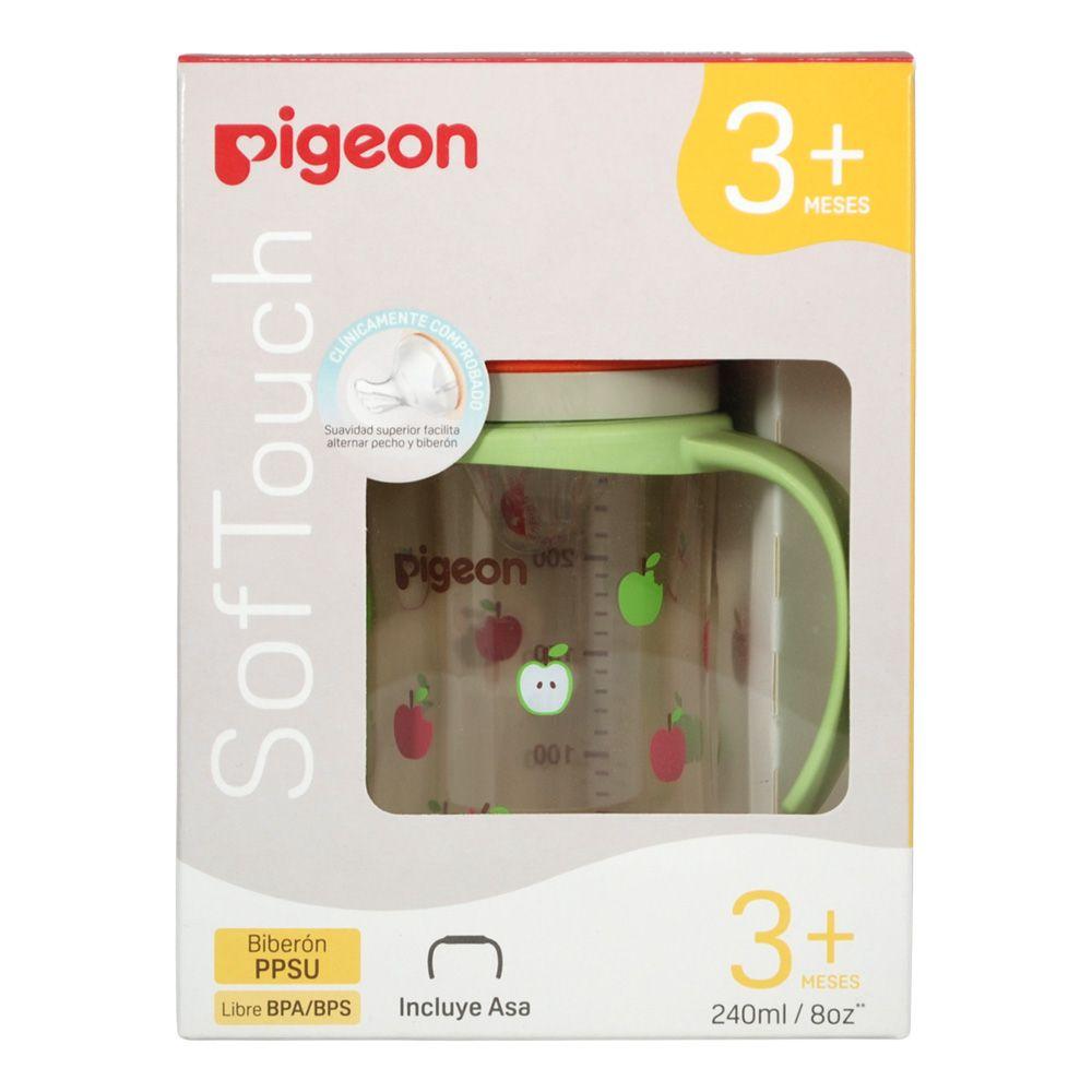 Biberon Softouch Pigeon Apple 2 con Asa 240 ML-2