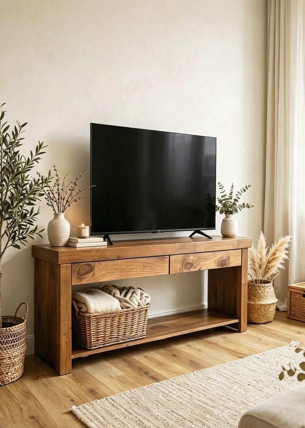 Rack tv Madera Rustic Miel caramela-0
