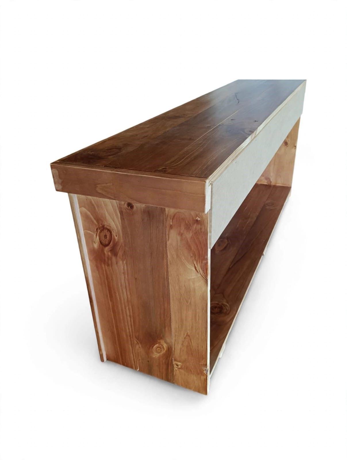 Rack Tv Madera Rustic Color Miel-5