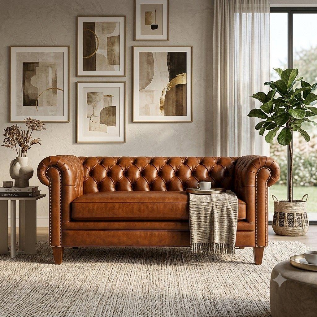 SOFA 3 CUERPOS CHESTERFIELD CAPITONE BRABANTE PU ECOCUERO -5