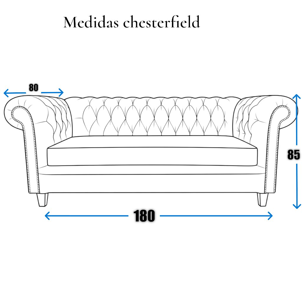 SOFA 3 CUERPOS CHESTERFIELD CAPITONE BRABANTE PU ECOCUERO -6