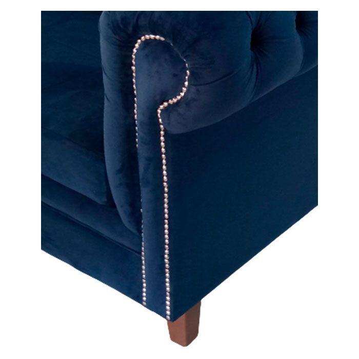 SOFA FELPA 3 CUERPOS CHESTERFIELD CAPITONE BRABANTE AZUL-4