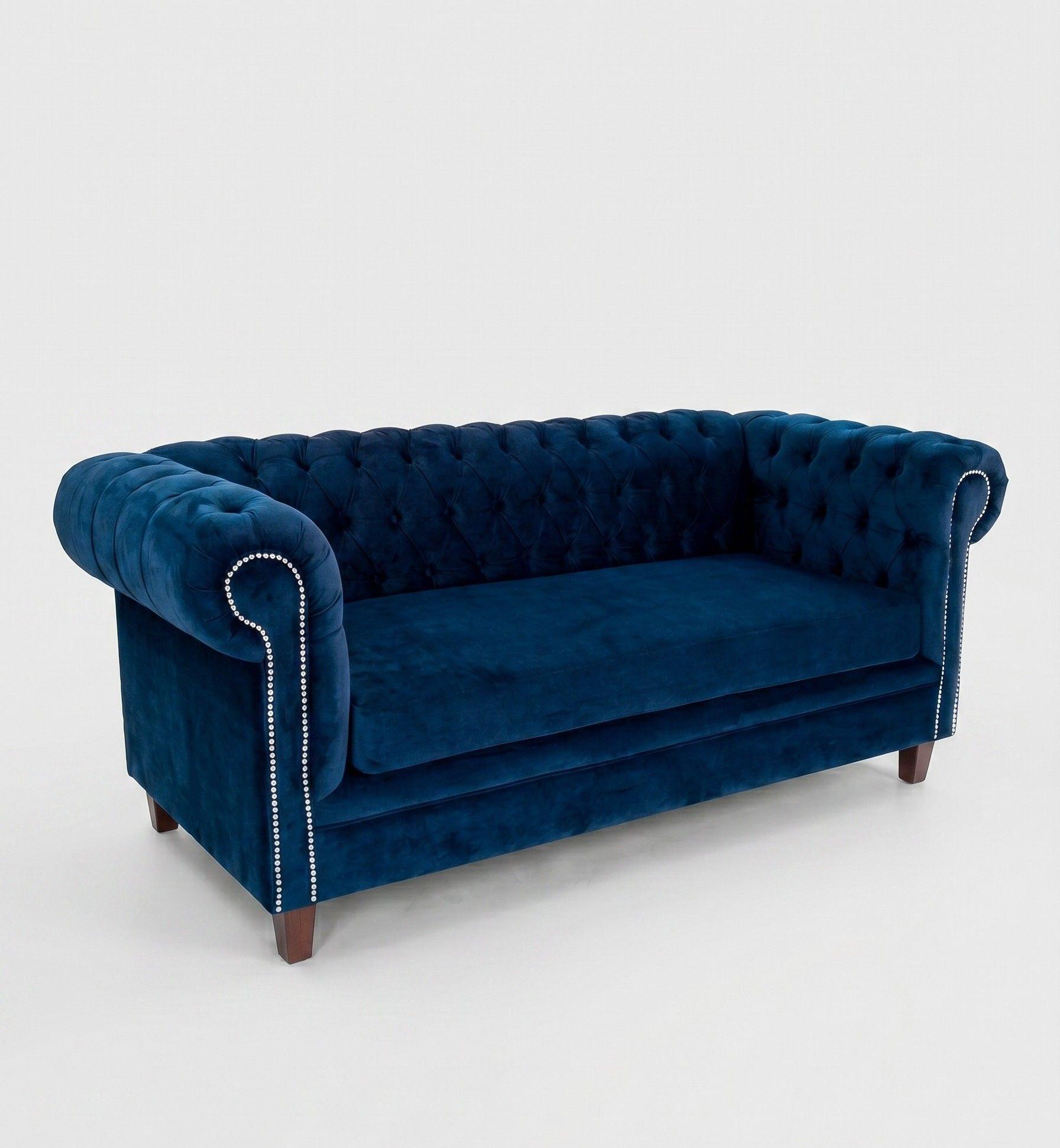 SOFA FELPA 3 CUERPOS CHESTERFIELD CAPITONE BRABANTE AZUL LARGE-4