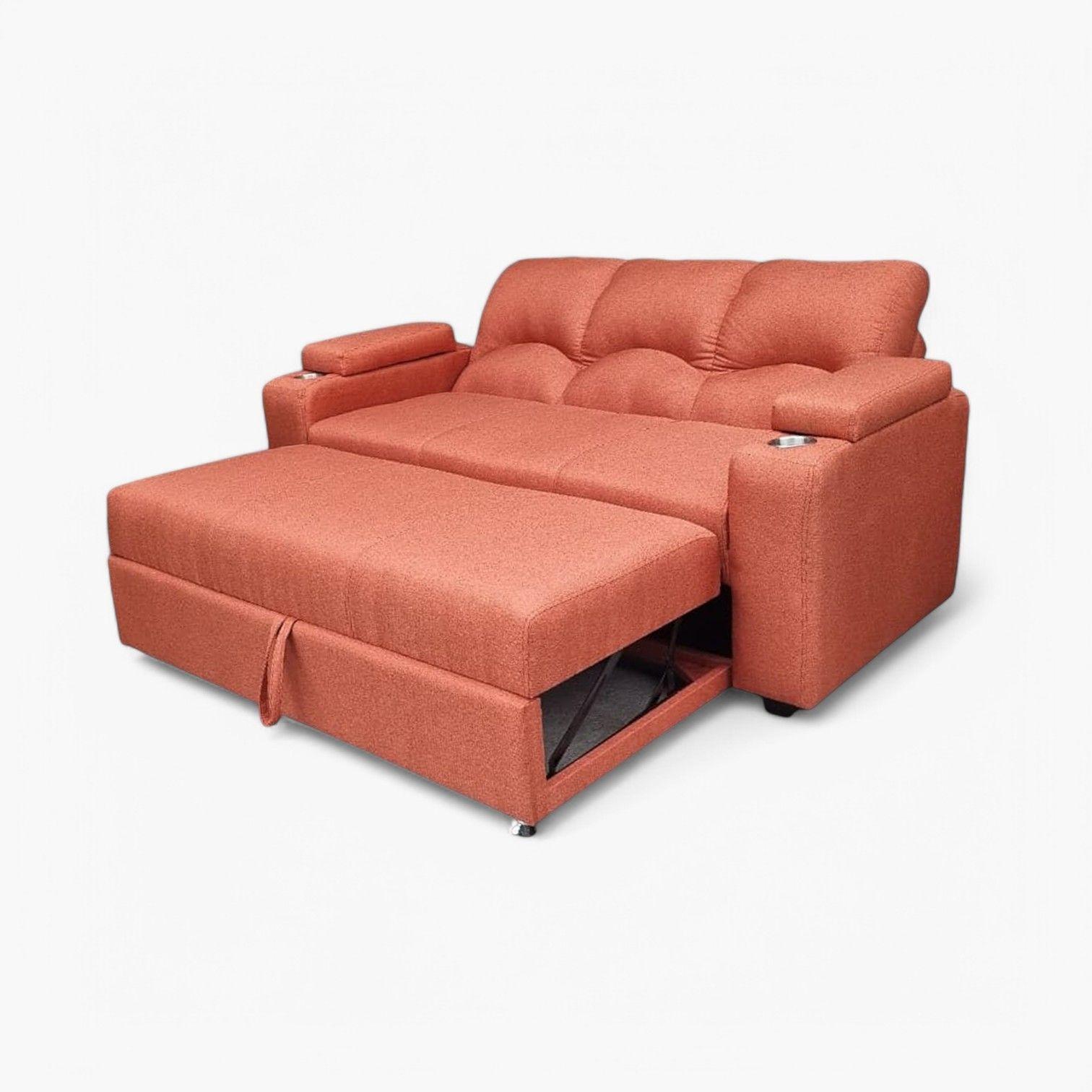 SOFA CAMA FUNCIONAL 2 PZ DECO LINO CON POSAVASO-4