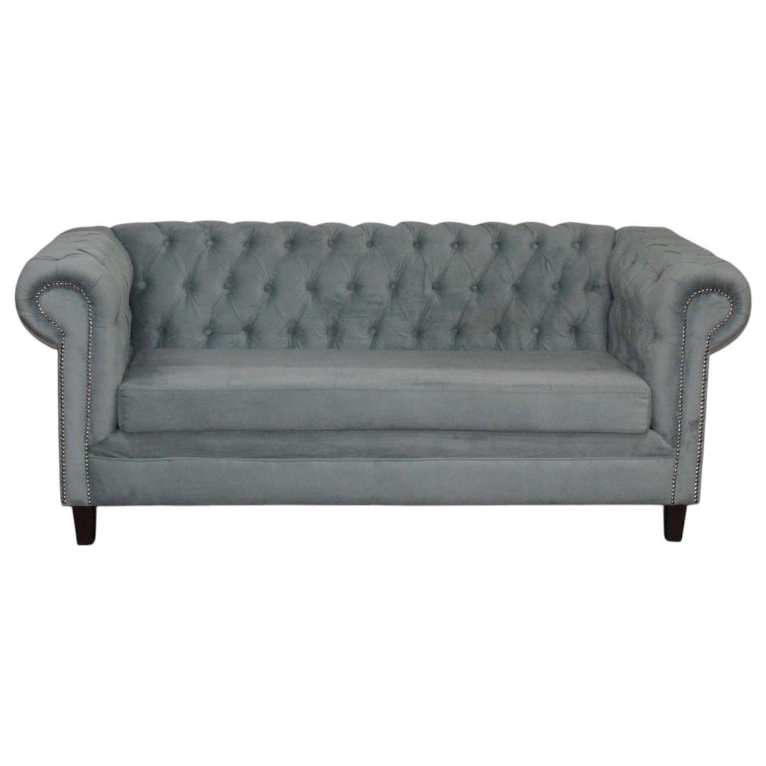 SOFA FELPA 3 CUERPOS CHESTERFIELD CAPITONE BRABANTE VERDE AGUA LARGE-3