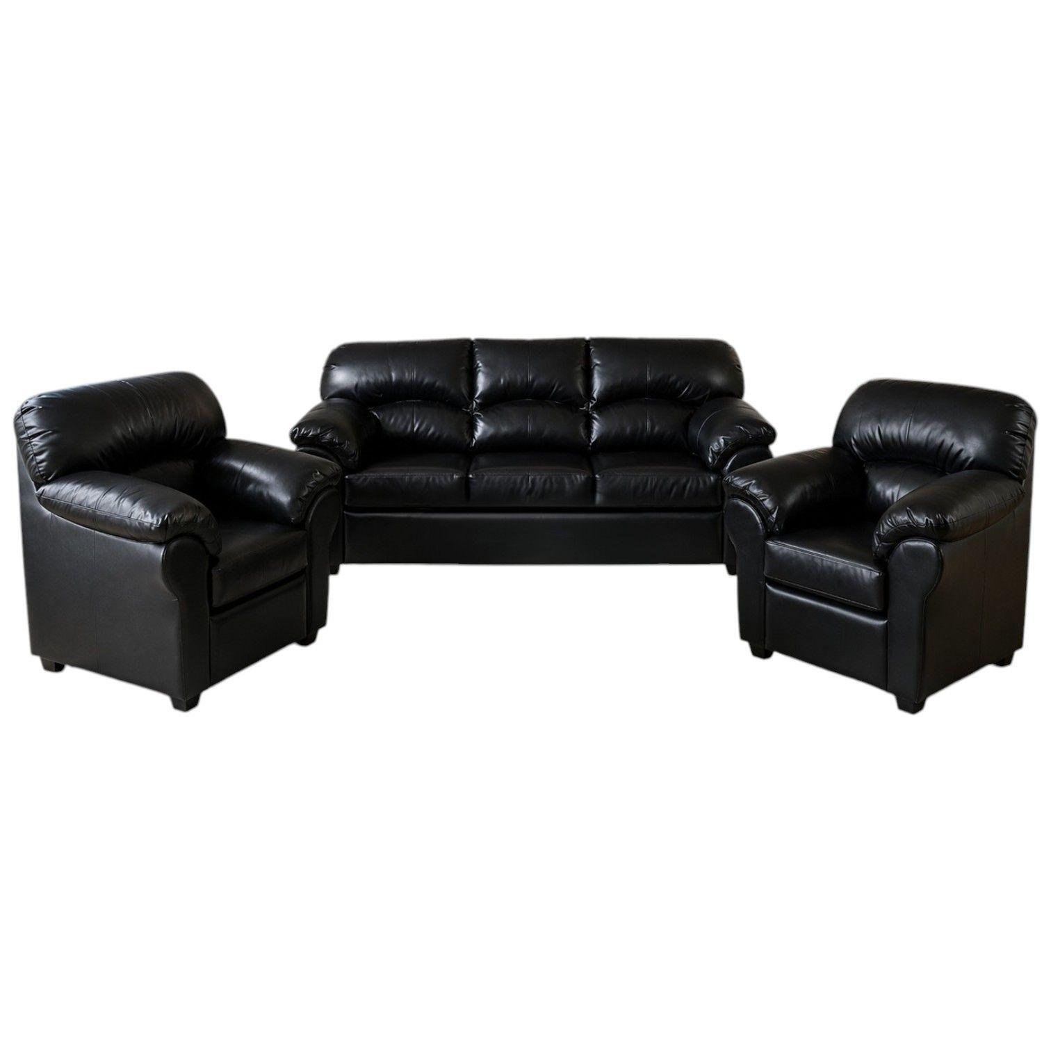 Juego de living Deco 3-1-1 PU Ecocuero-1