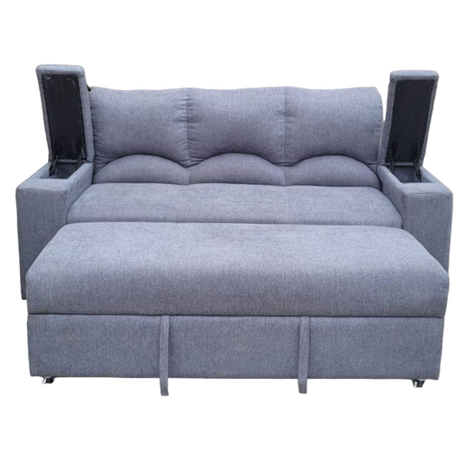SOFA CAMA FUNCIONAL 2 PZ DECO LINO GRIS OSCURO-7