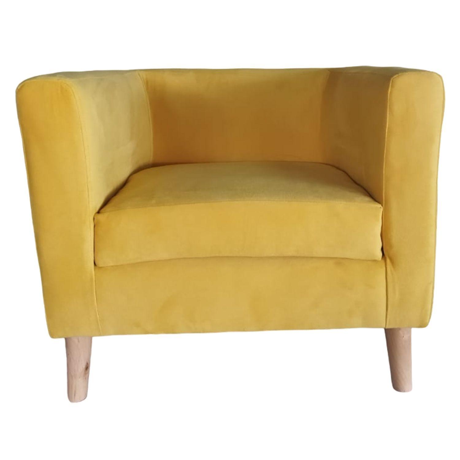 PACK 2 POLTRONA  BORLANGE CUBO FELPA AMARILLO-6