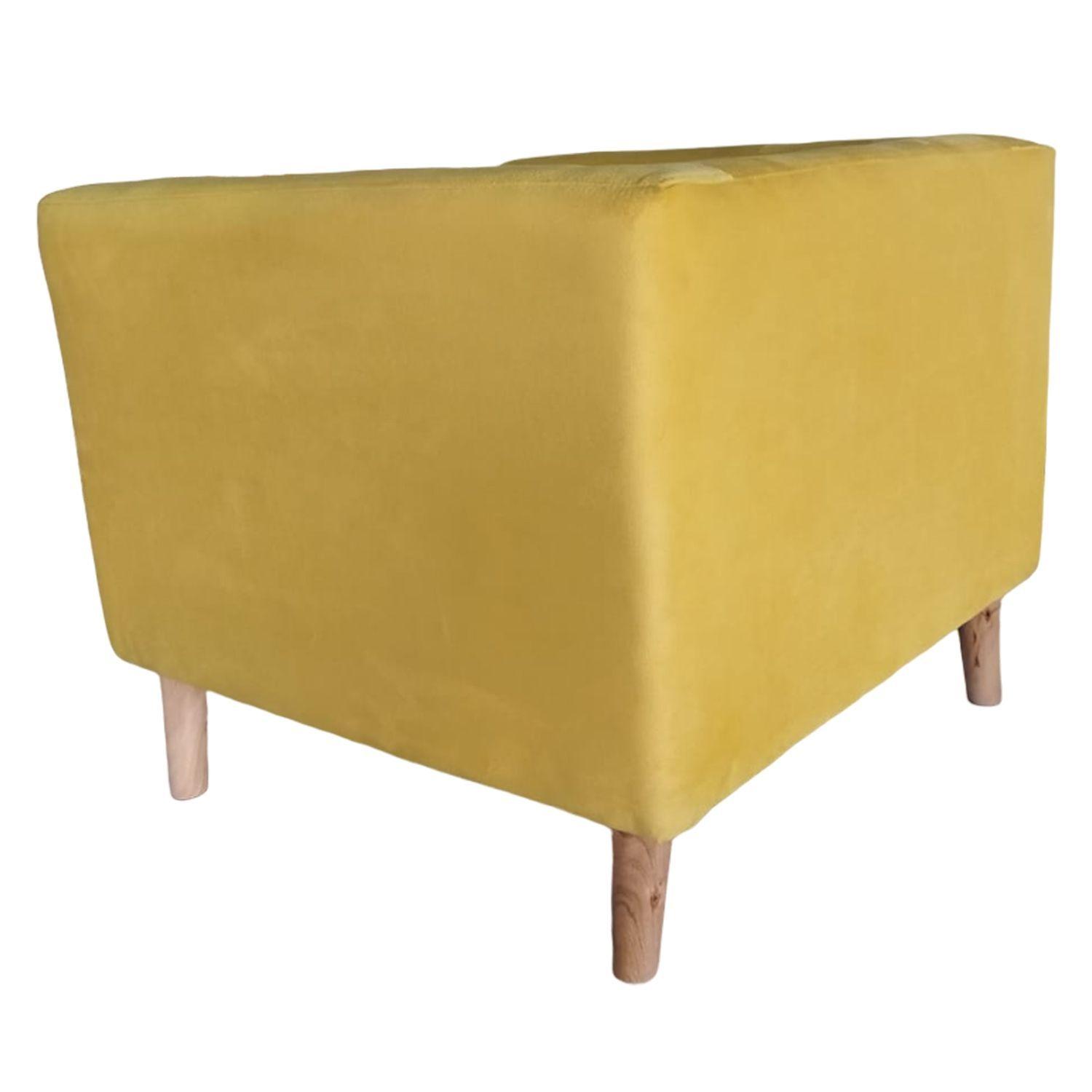 PACK 2 POLTRONA  BORLANGE CUBO FELPA AMARILLO-3
