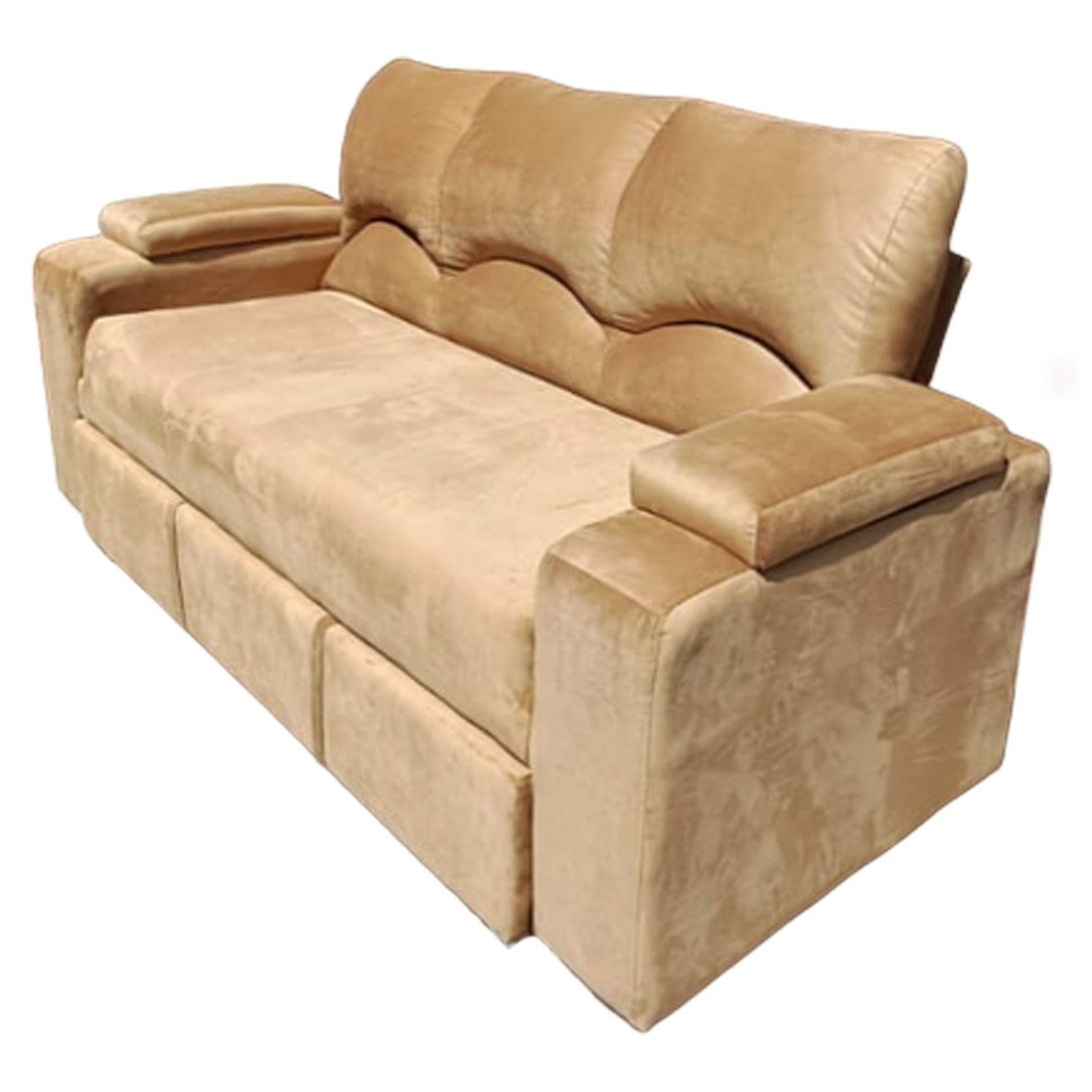 SOFA CAMA FUNCIONAL 2 PZ DECO FELPA CAMEL-3