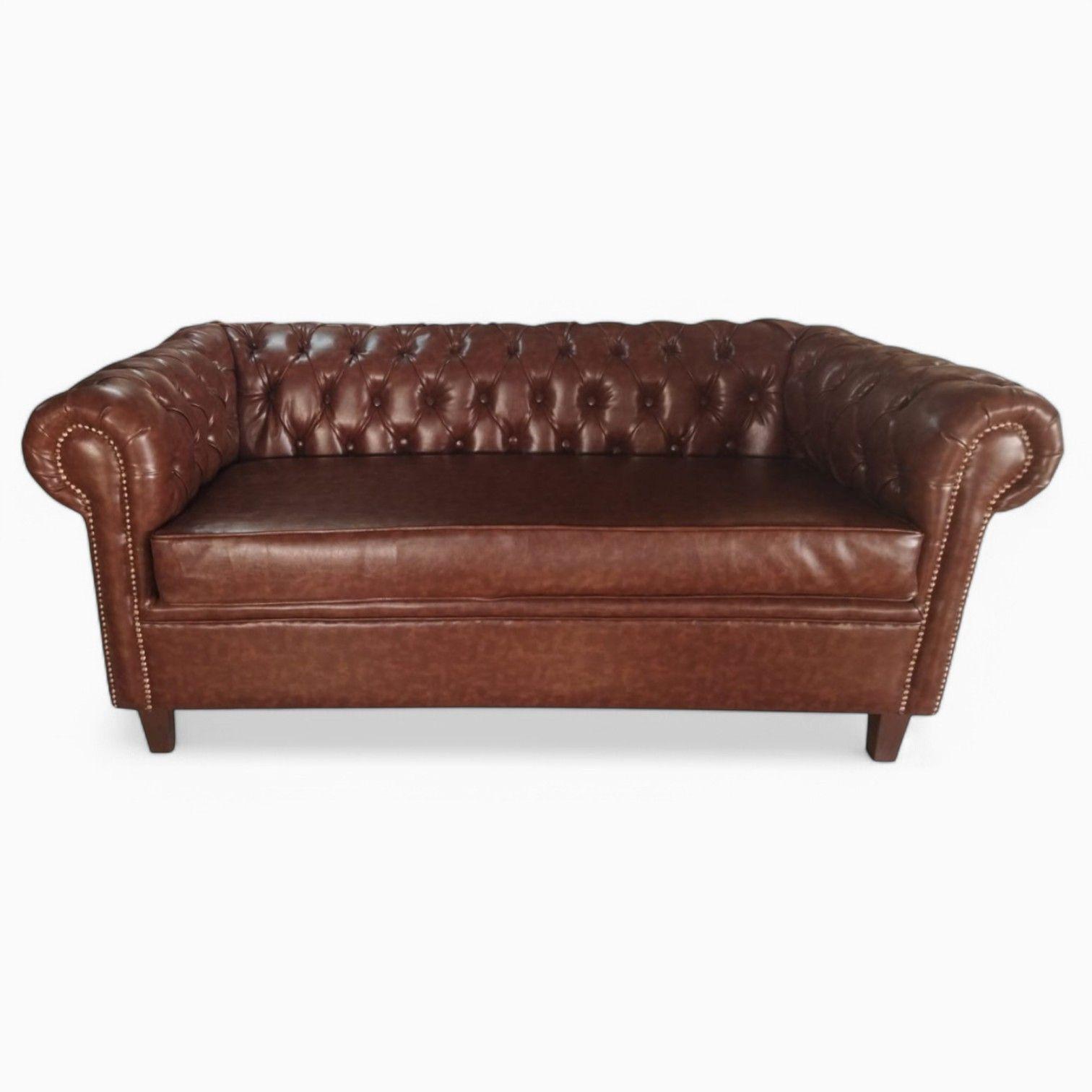 SOFA 3 CUERPOS CHESTERFIELD CAPITONE BRABANTE PU ECOCUERO LARGE-2