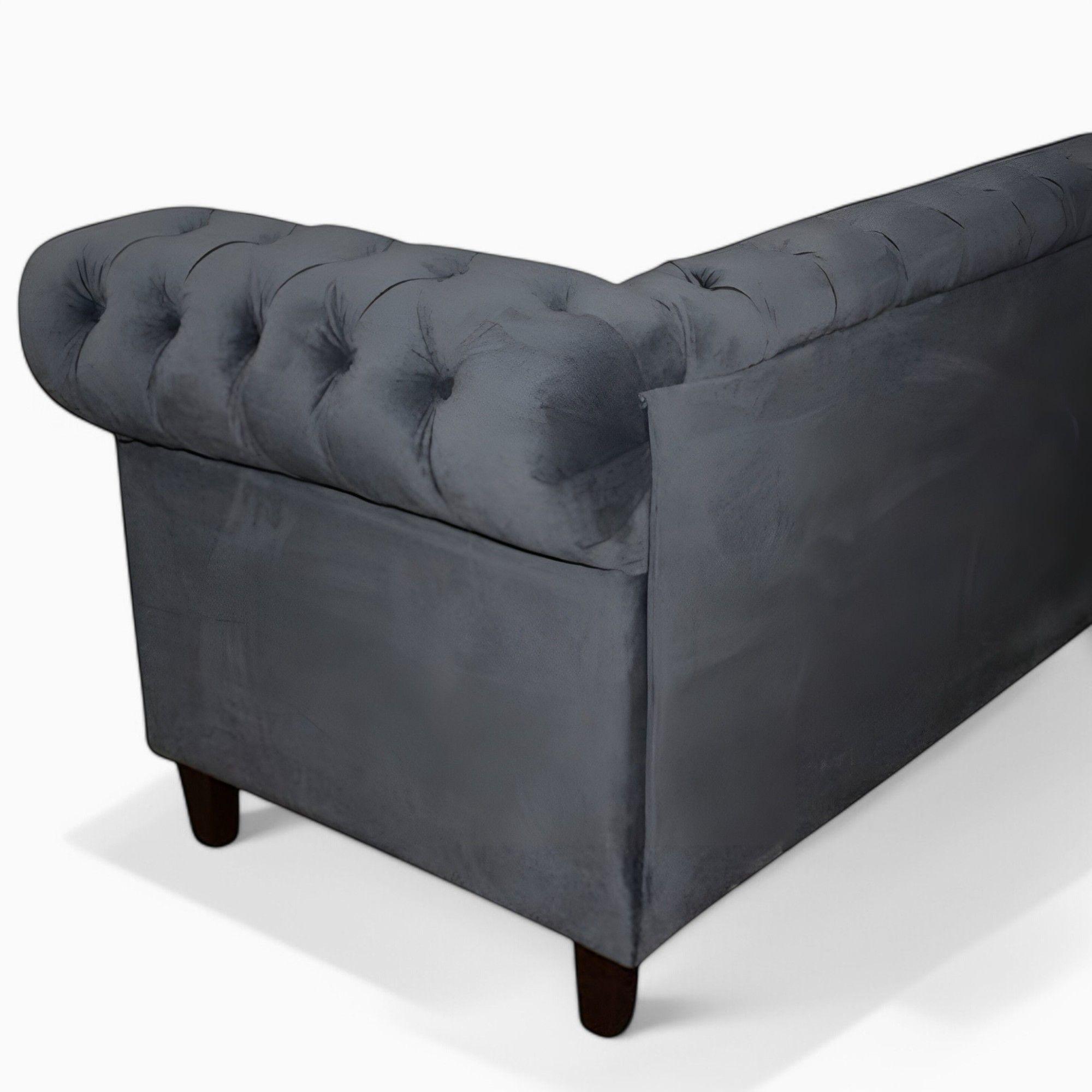 Sofá Chesterfield Capitone Brabante Felpa-2