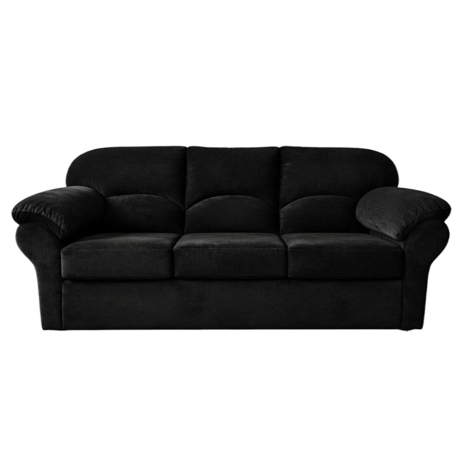 SOFA FELPA 3 CUERPOS DECO NEGRO-1