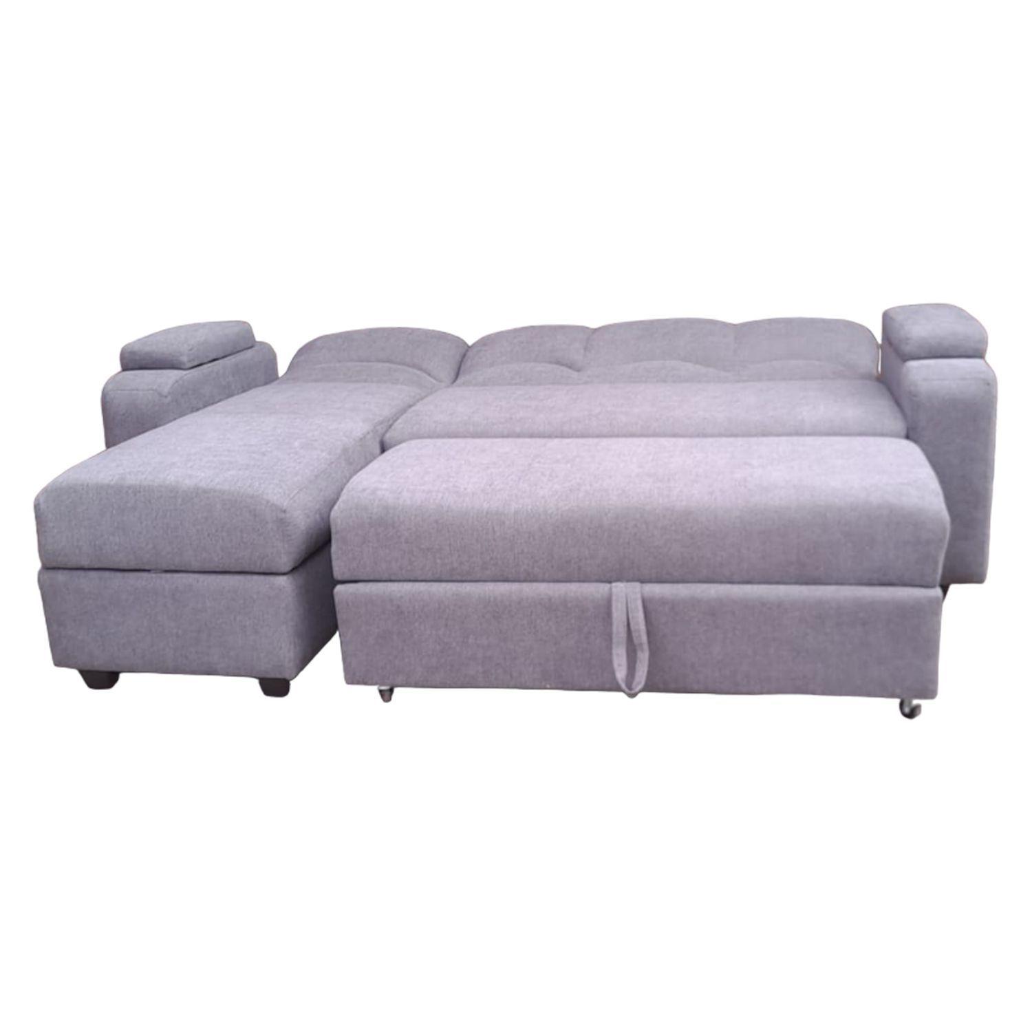 SECCIONAL CAMA BAUL FUNCIONAL 2 PZ DECO LINO GRIS IZQUIERDO-3