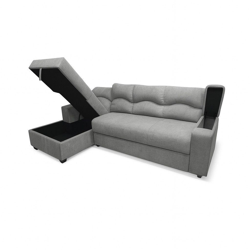 SECCIONAL CAMA BAUL FUNCIONAL 2 PZ DECO LINO GRIS IZQUIERDO-1