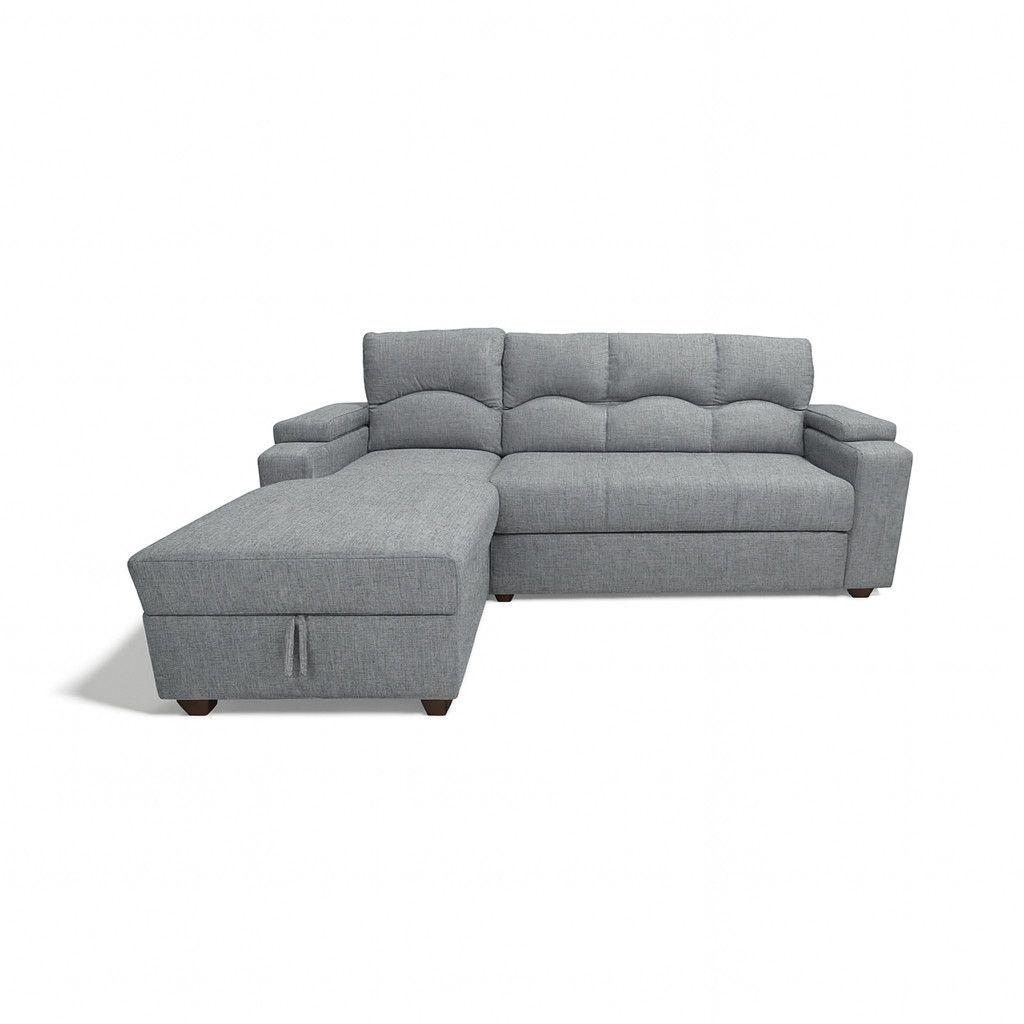 SECCIONAL CAMA BAUL FUNCIONAL 2 PZ DECO LINO GRIS IZQUIERDO-5
