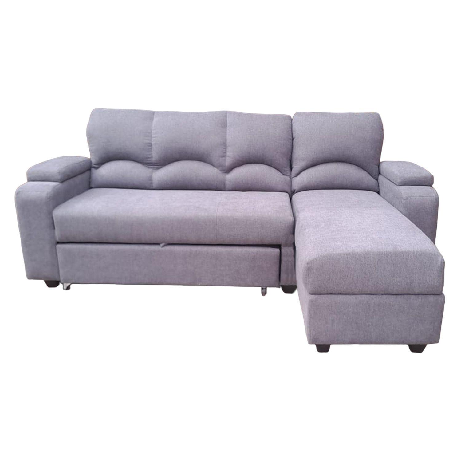 SECCIONAL CAMA BAUL FUNCIONAL 2 PZ DECO LINO GRIS DERECHO-3