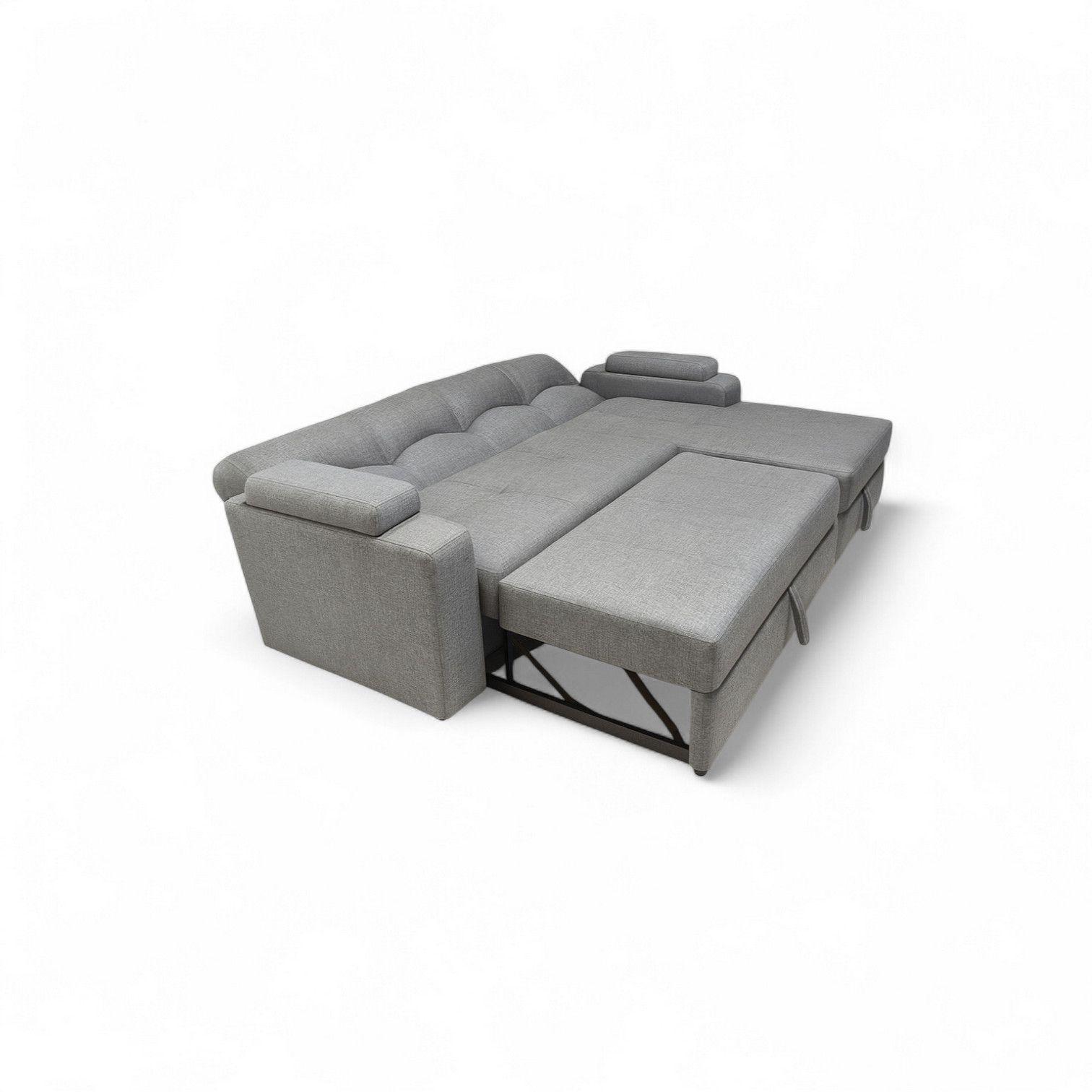 SECCIONAL CAMA BAUL FUNCIONAL 2 PZ DECO LINO GRIS DERECHO-5