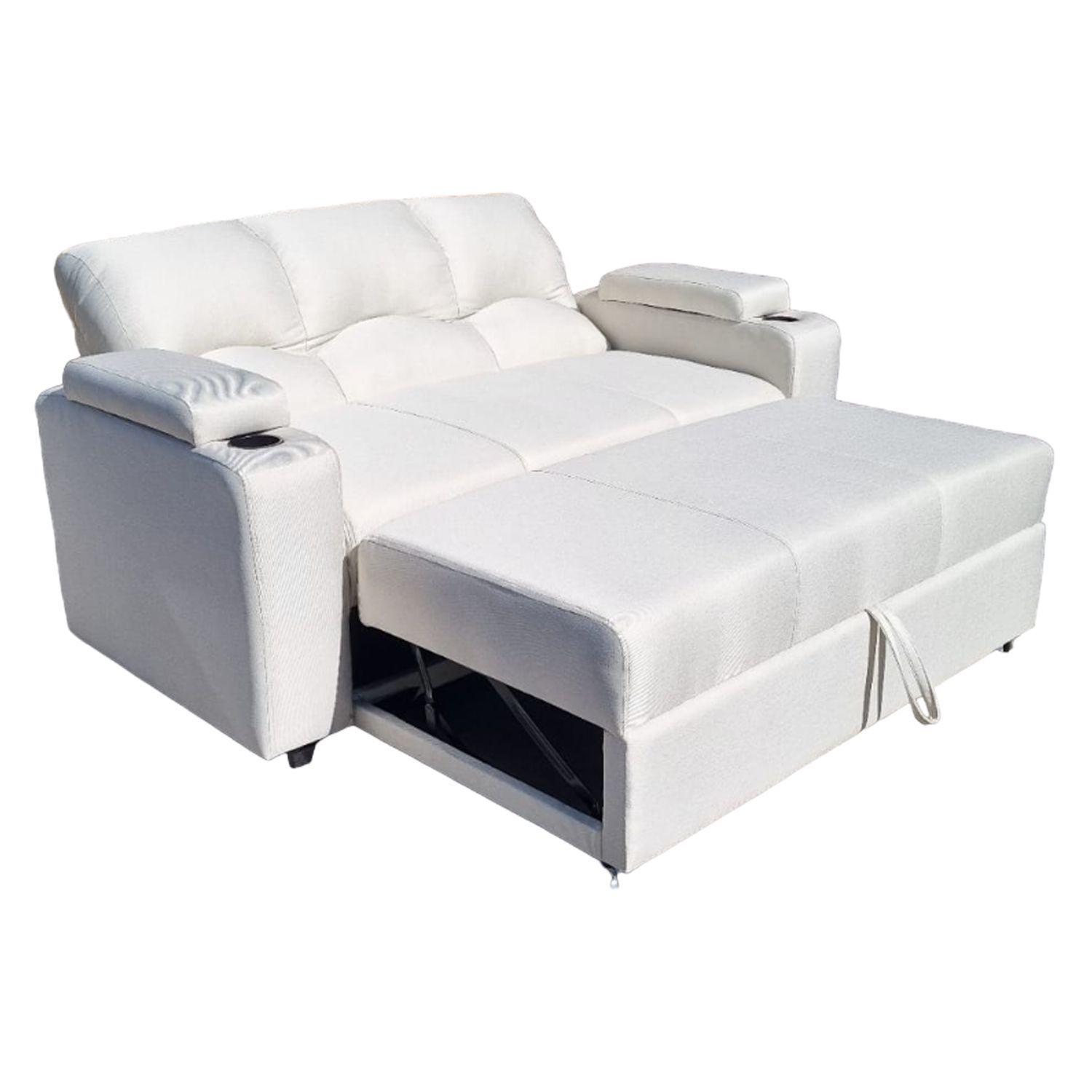SOFA CAMA FUNCIONAL 2 PZ DECO LINO IMPERMEABLE CRUDO-3