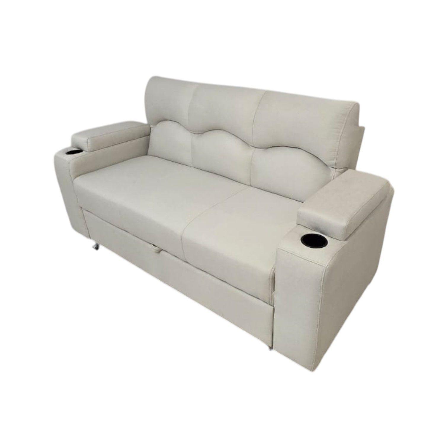 SOFA CAMA FUNCIONAL 2 PZ DECO LINO IMPERMEABLE CRUDO-2
