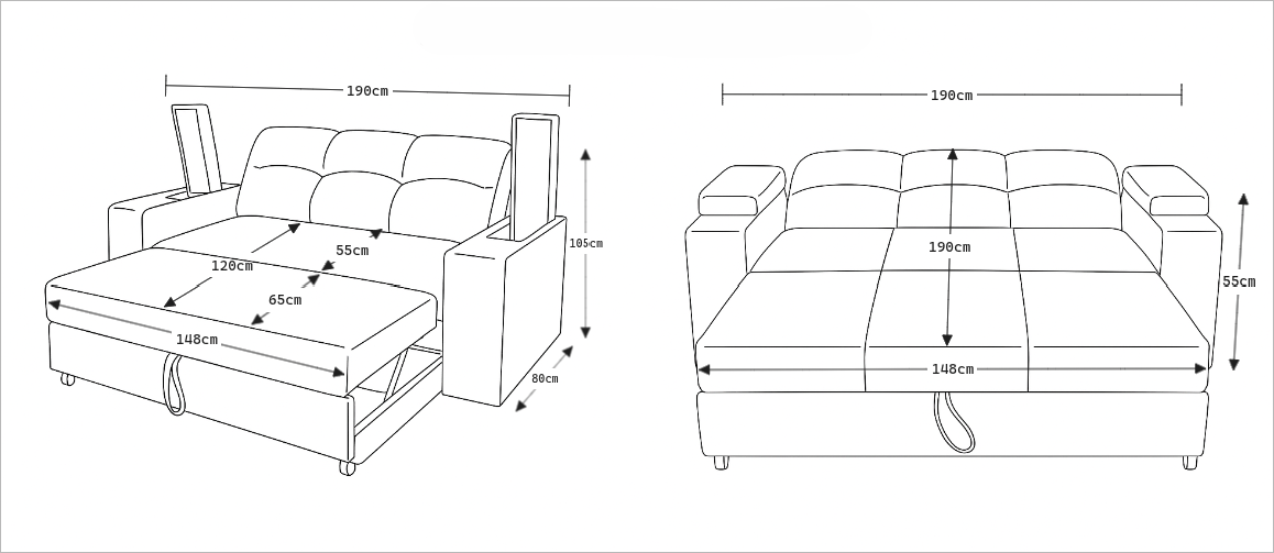 SOFA CAMA FUNCIONAL 2 PZ DECO LINO IMPERMEABLE CRUDO-6