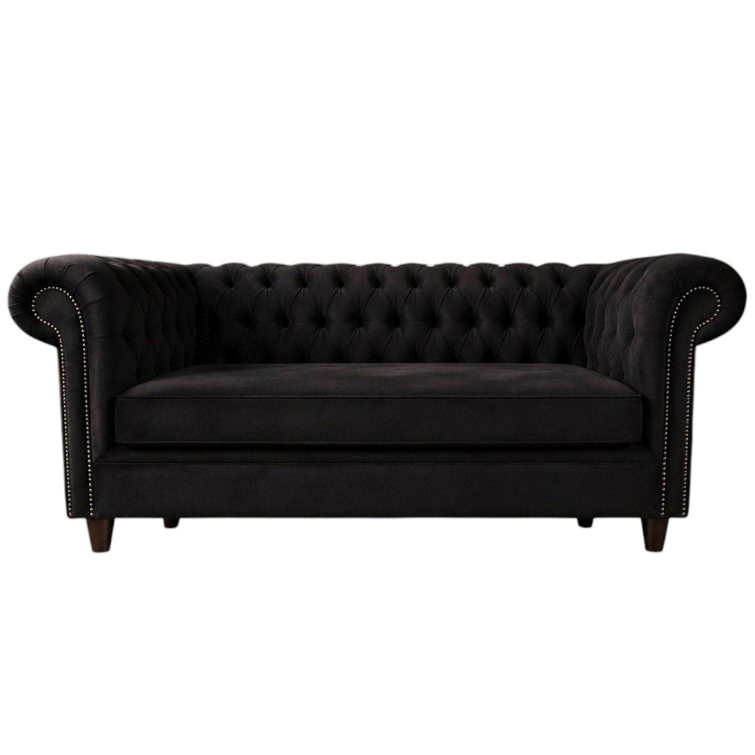 SOFA FELPA 3 CUERPOS CHESTERFIELD CAPITONE BRABANTE NEGRO LARGE-5