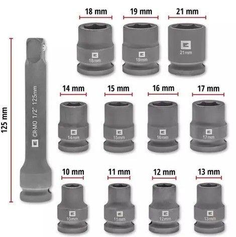 DADOS IMPACTO EINHELL 12 PCS 10 A 21 MM 109283-3