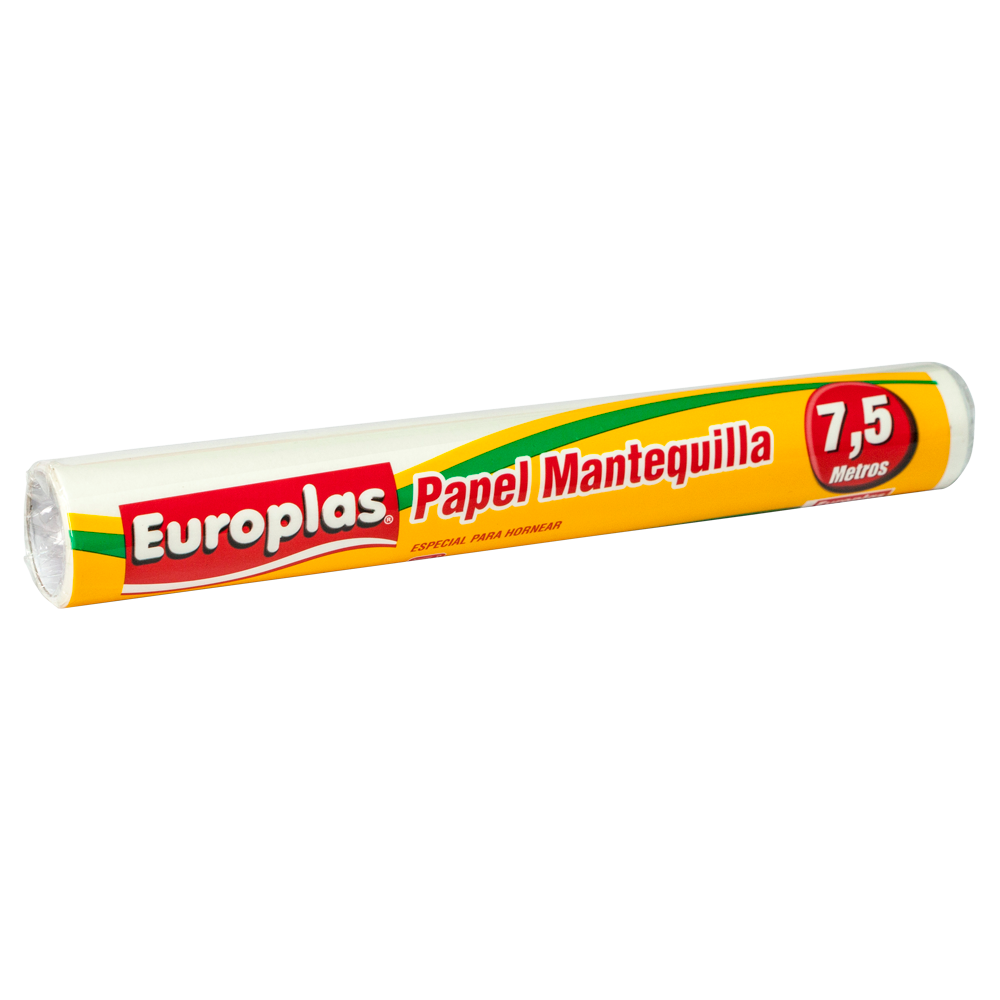 25 UNIDADES PAPEL MANTEQUILLA EUROPLAS 7,5 MTS. -0