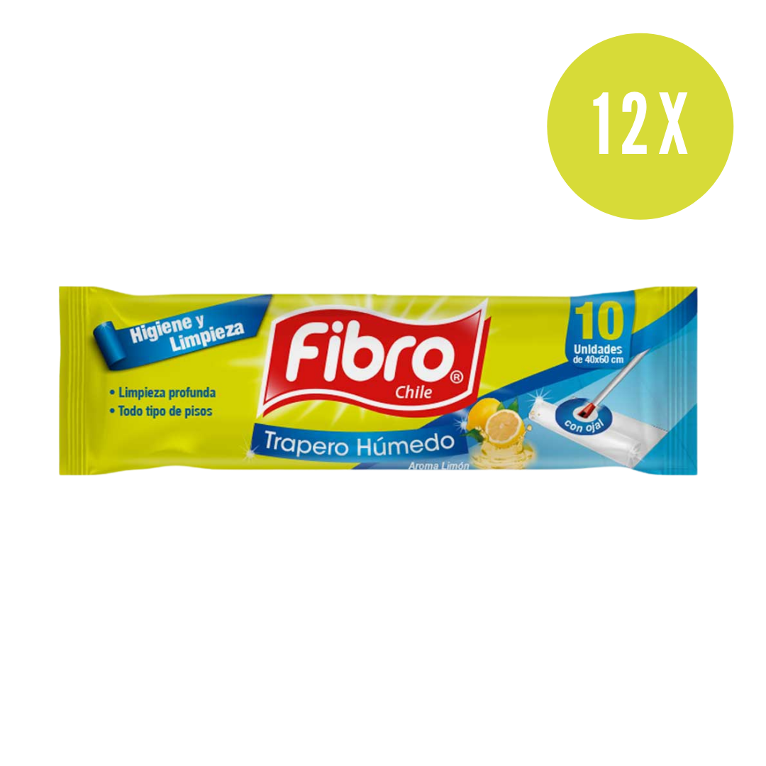 12 UNIDADES TRAPERO HUMEDO DESECHABLE 10 UN-0