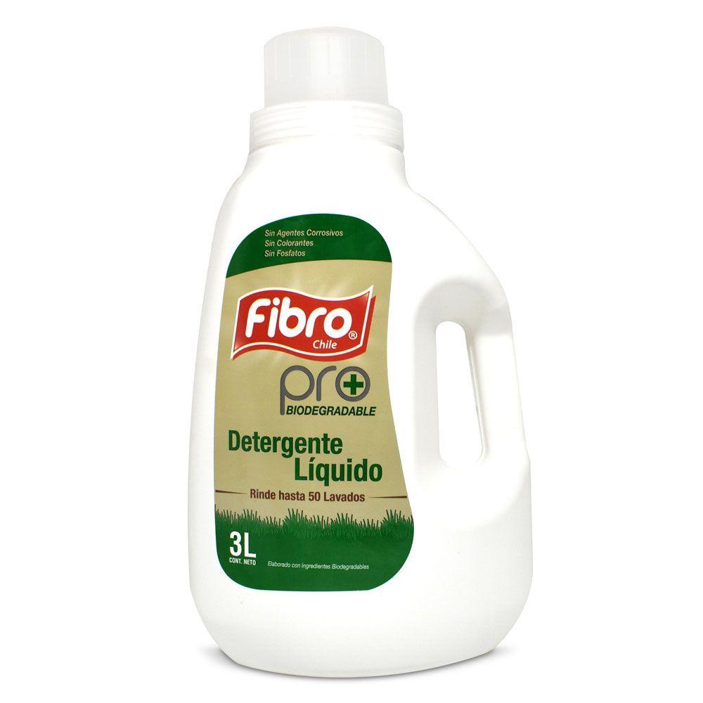 6 UNIDADES DETERGENTE BIODEGRADABLE 3 LTS FIBRO PRO BOTELLA-0