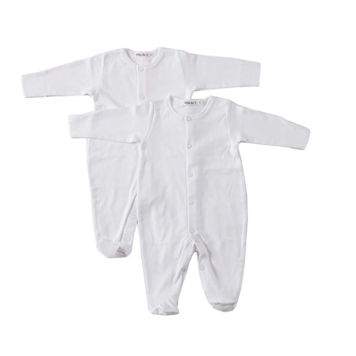 Set 2 enteritos de algodón blanco-0