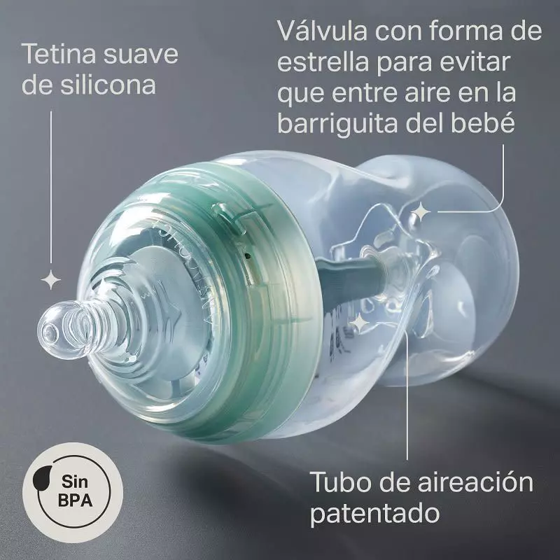 Mamadera Advanced Anti Colic 260ml 0M Flujo Lento-2