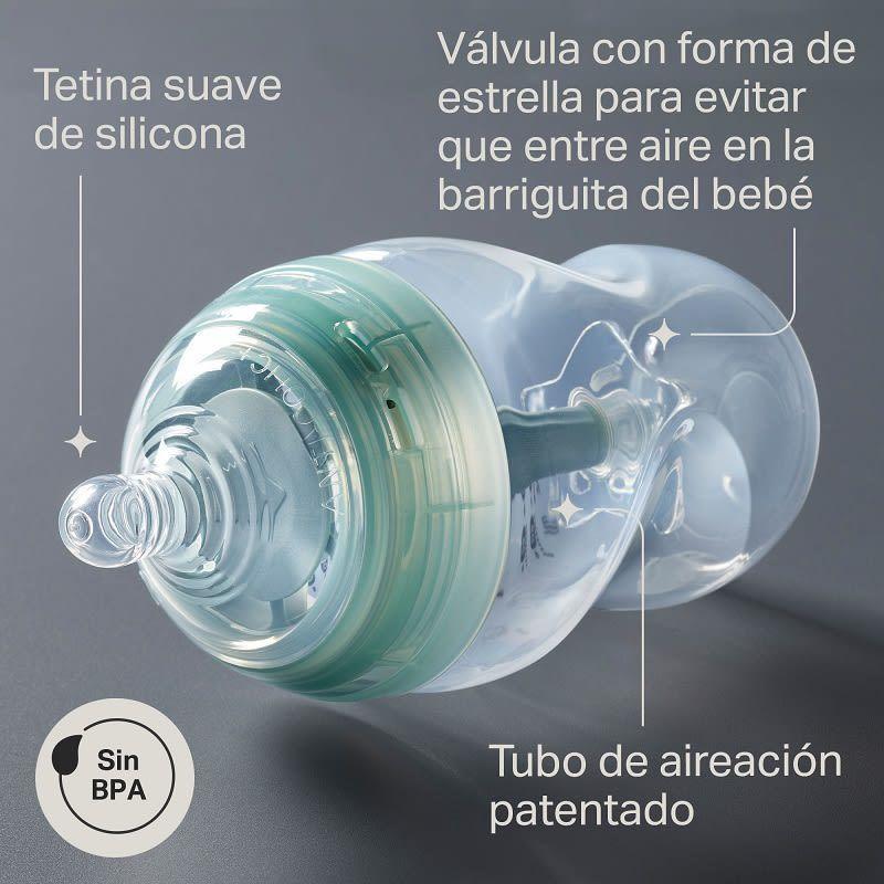 Mamadera 260ml Advance Anticolic 0 meses+ Celeste Flujo Lento-2