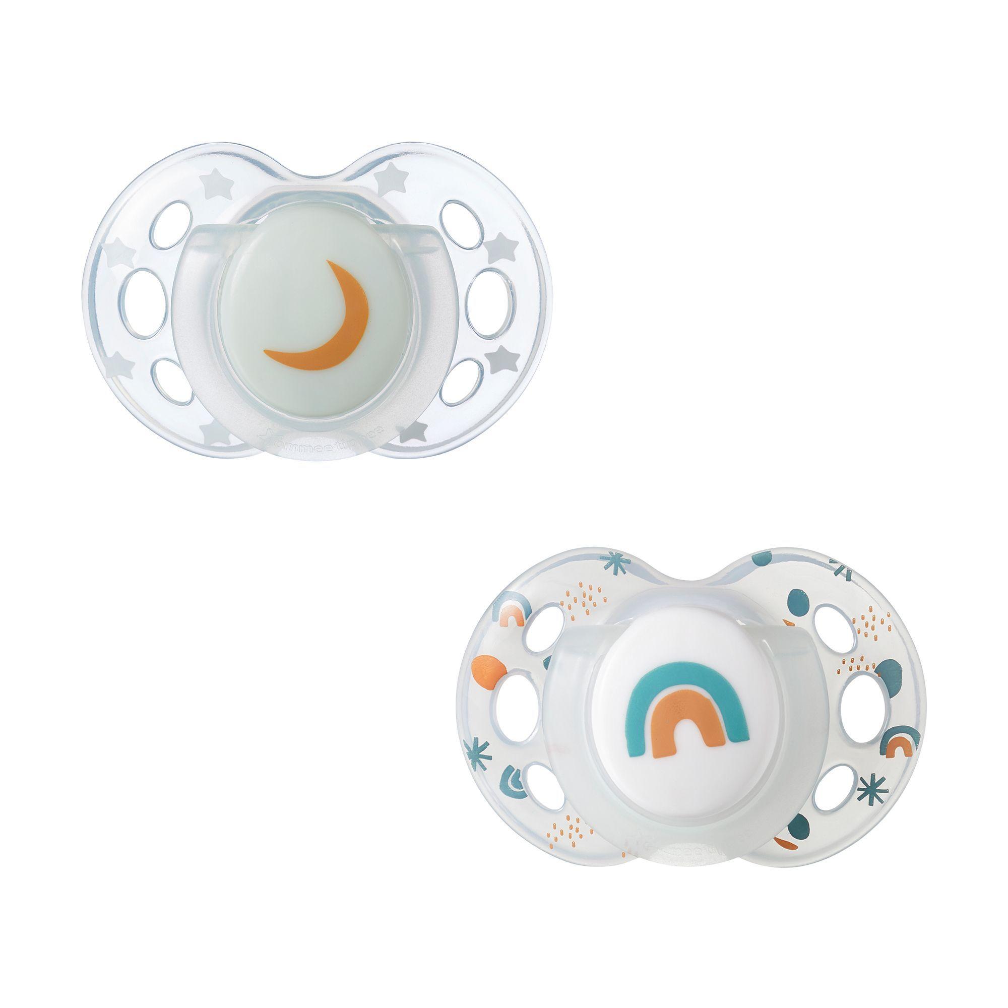 Chupete de silicona NightTime 2 unidades 18-36 meses Blanco-1