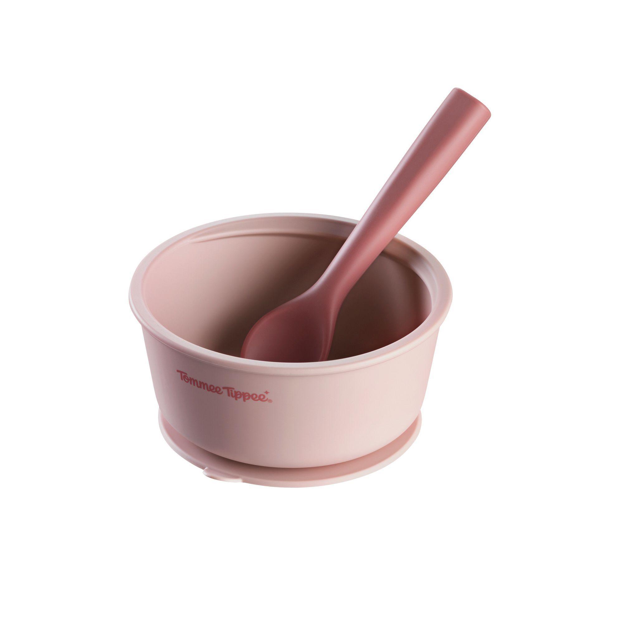 Set bowl pocillo y cuchara de silicona 4 meses EasiStick Tommee Tippee-0