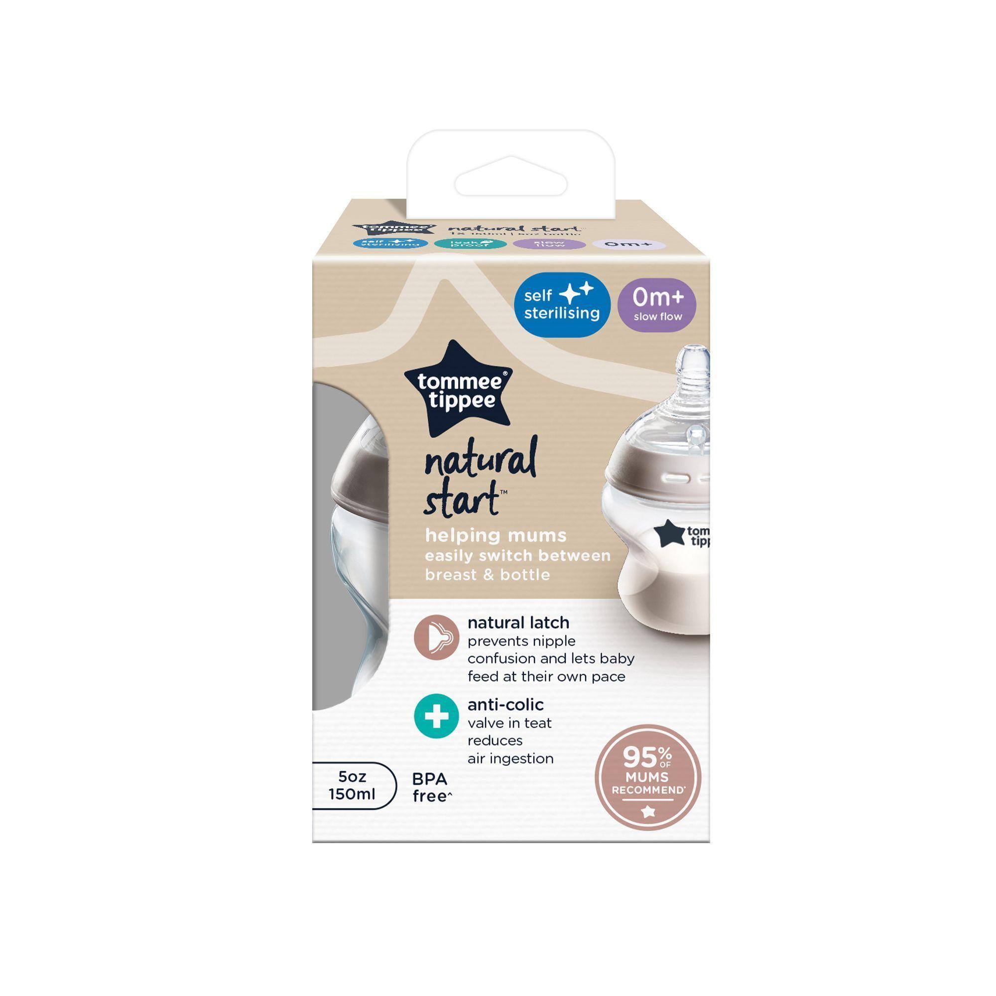 Mamadera de inicio Natural Start 150ml flujo extra lento 0 meses+-0